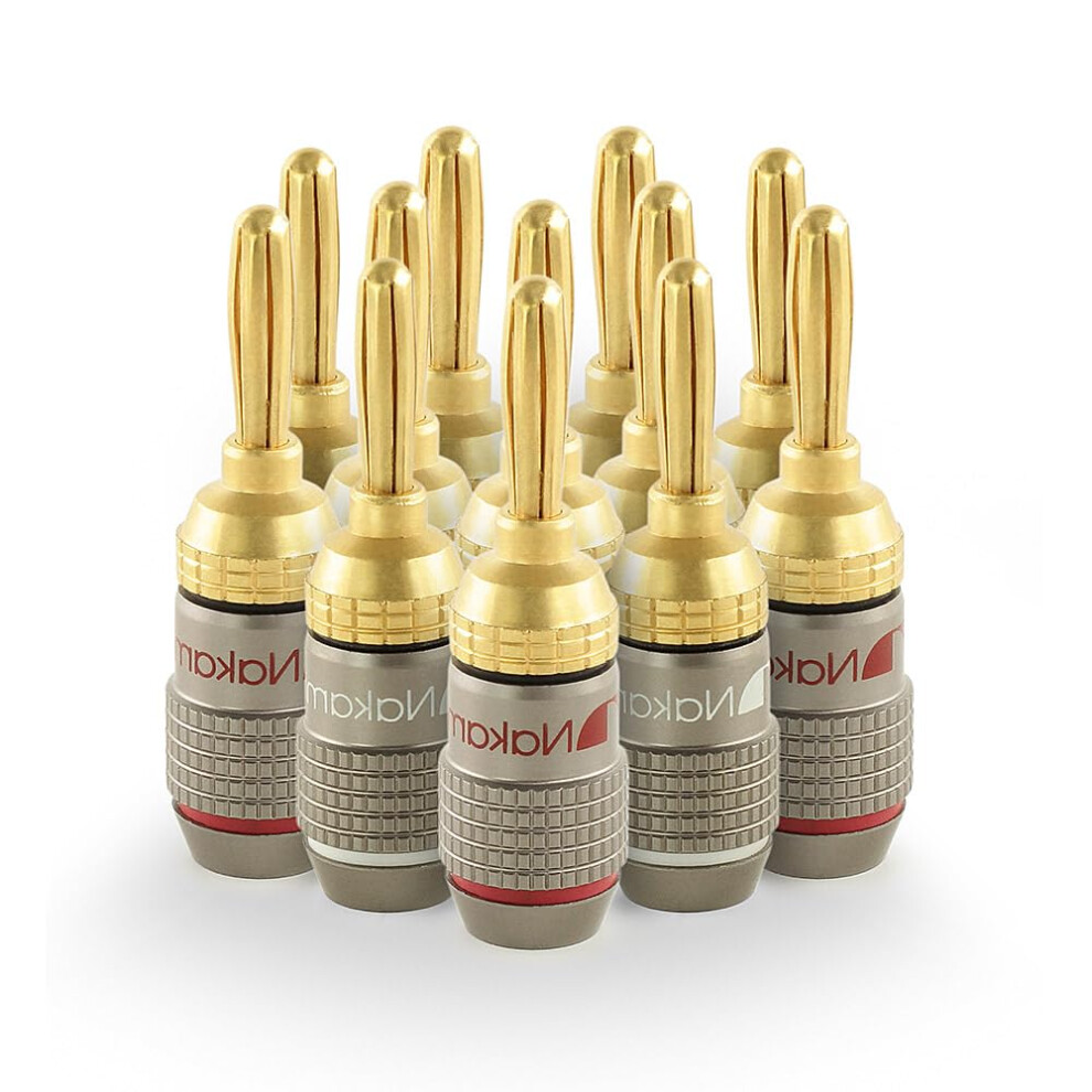 Nakamichi Fanlock Excel Series 24K Gold Plated Banana Plug 10 Awg - 18
