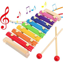 8 Tone Wooden Xylophone for Kids Toddlers, Baby Xylophone Glockenspiel