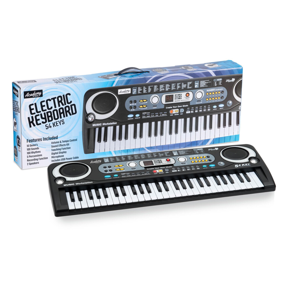 Toyrific Academy Of Music | Kids Piano Keyboard With Microphone - 54 Key, Toy E