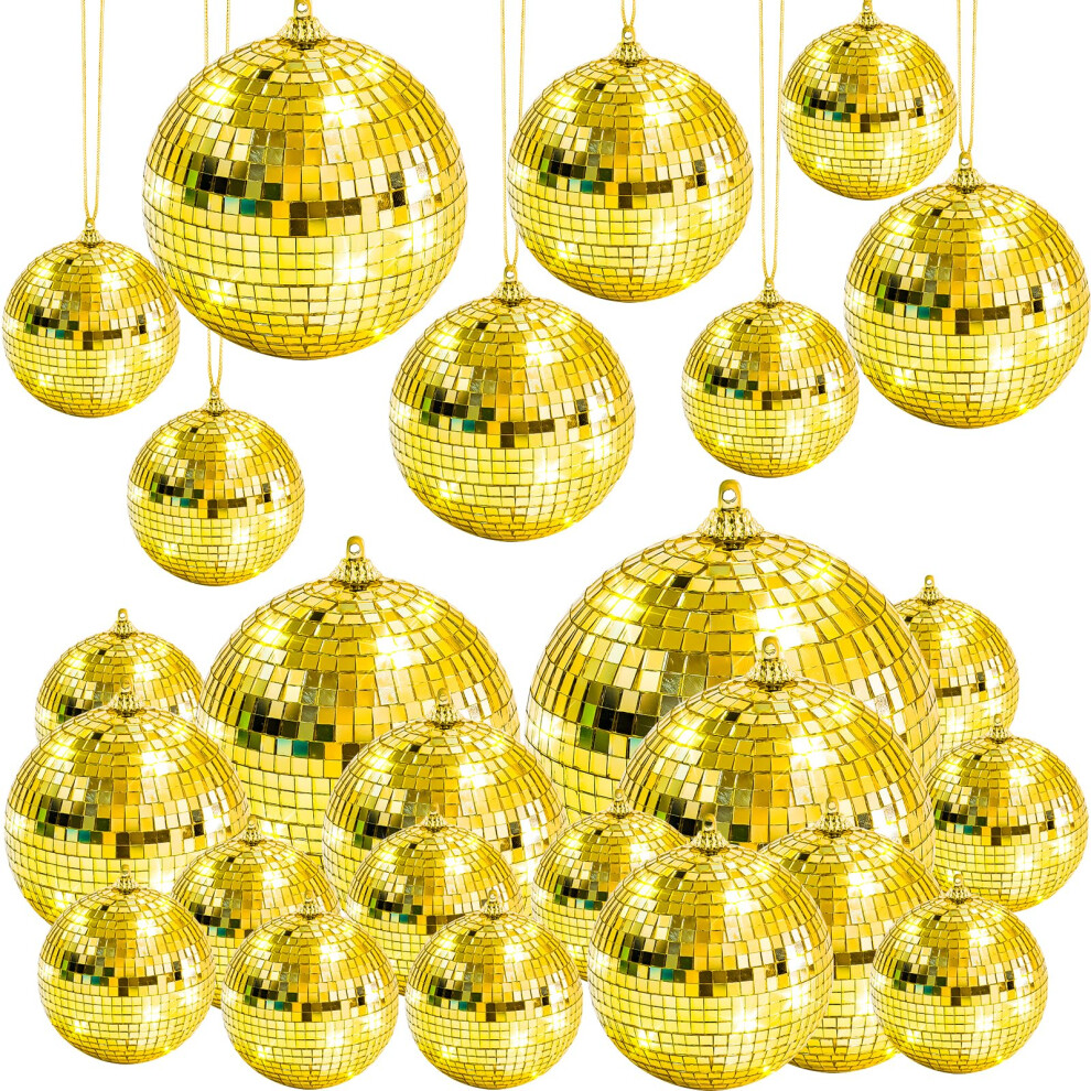 Kepfire 17 Pcs Mirror Disco Ball Decorations Reflective Hanging Disco