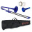 pBone PBONE1B Plastic Trombone with Mouthpiece and Carry Bag - Bb Stud 1