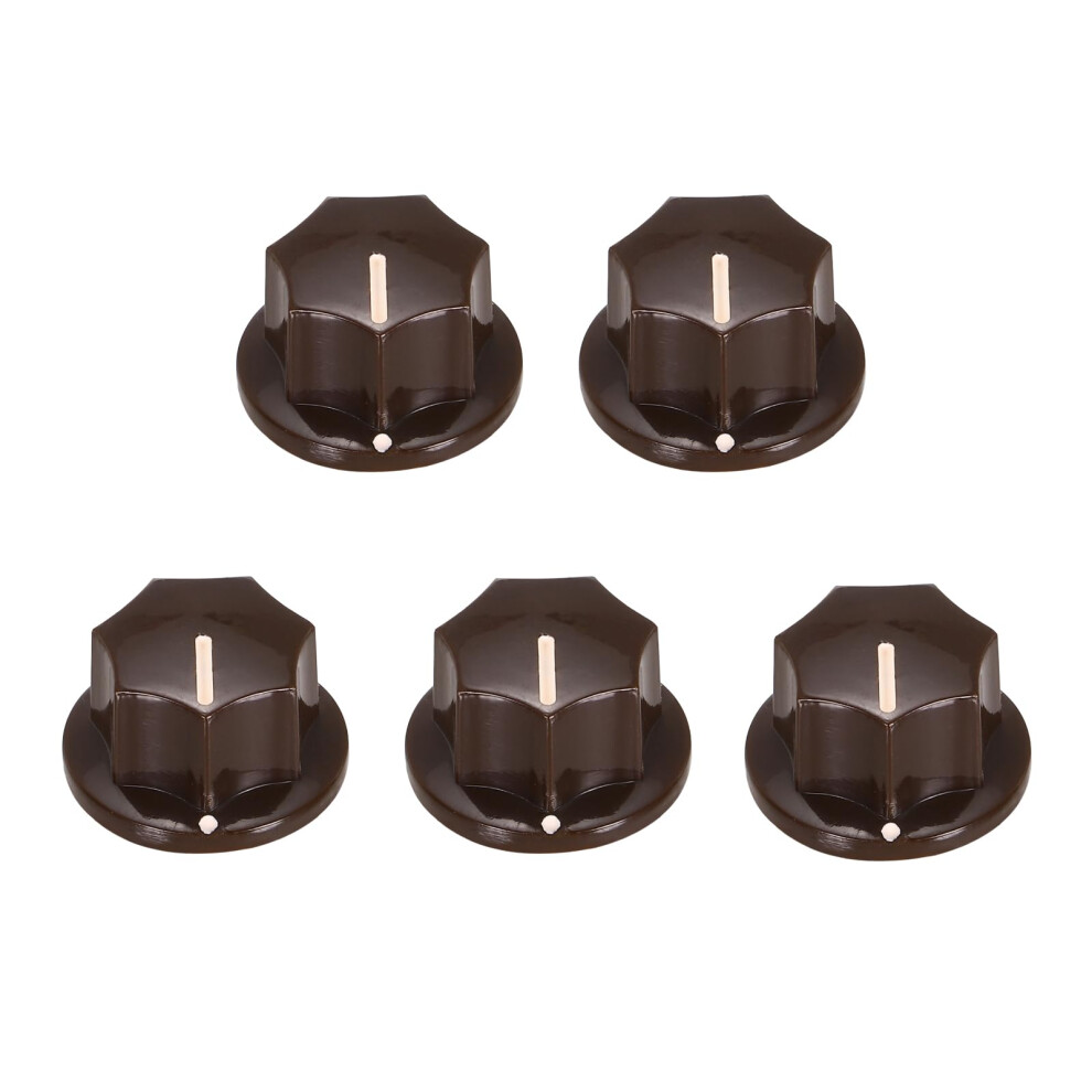 Sourcing Map 5Pcs Abs And Copper Potentiometer Knobs 1/4" Volume Tone