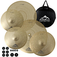 EASTROCK Golden Cymbal Pack, 5 Pieces (14"Hi-hat+16"Crash+18"Crash+20"