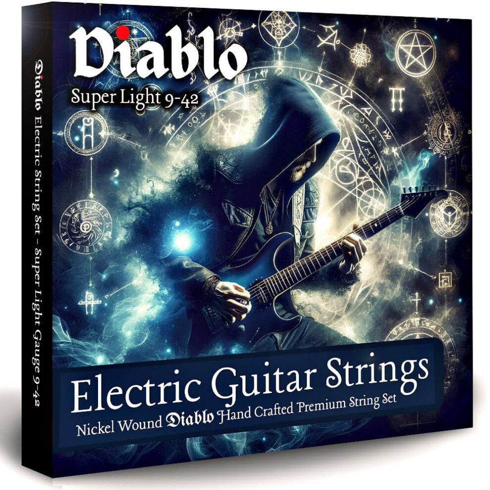 Adagio Diablo Electric Guitar Strings Set, 9-42 Super Light Gauge, Nickel Wou
