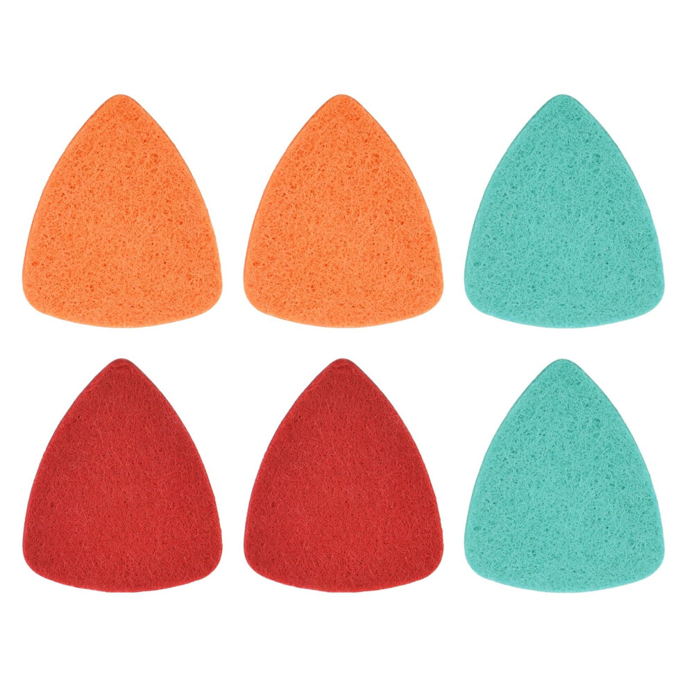 Sourcing Map 6 Pcs Ukulele Picks, 3.2Mm Soft Wool Felt Bass Guitar Pic