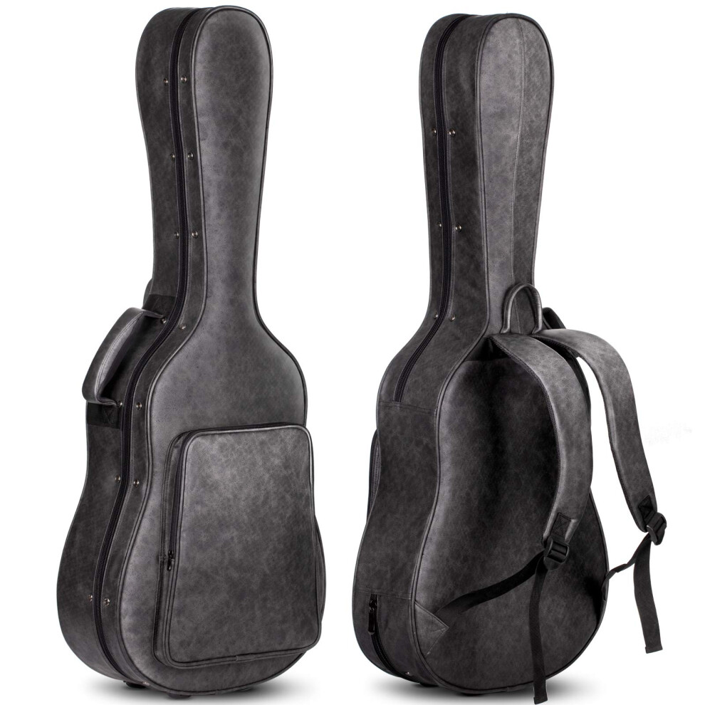 Cahaya Acoustic Guitar Case Hardshell 20Mm Thick Padding Waterproof Pu