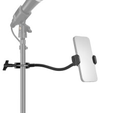 NEEWER BASICS Mic Stand Phone Holder with Flexible Arm, 360 Ball Head