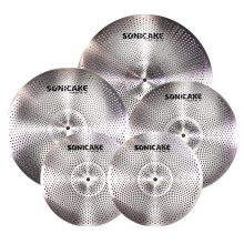 SONICAKE Low Volume Cymbal Pack Quiet Cymbal Set 14" Hi-Hat+16" Crash+