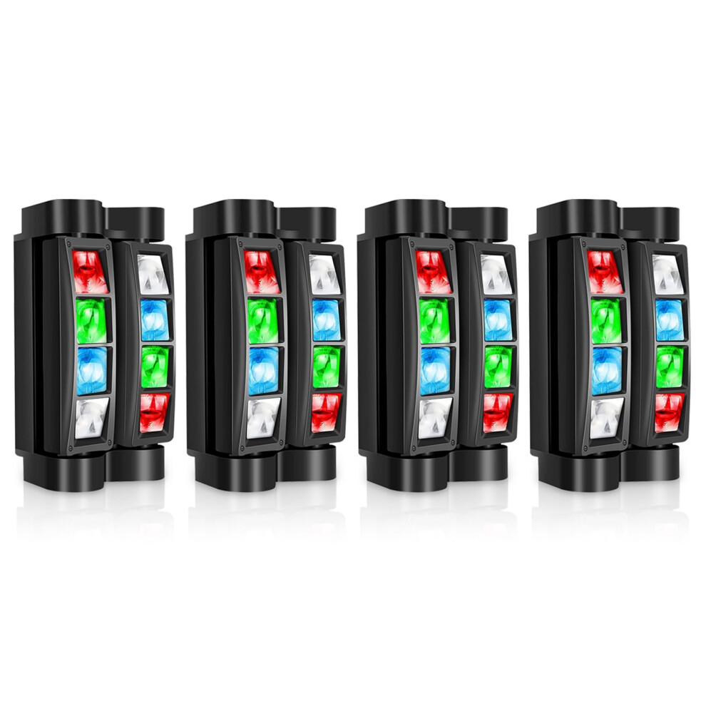 Betopper Spider Moving Head Dj Lights, 4 Pack 8X3w Rgbw Stage Lights,
