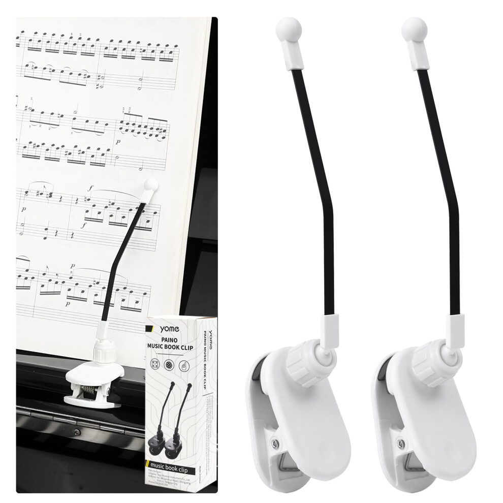 Yomekaso Durable Piano Music Book Clip - Page Holder For Music Stand,