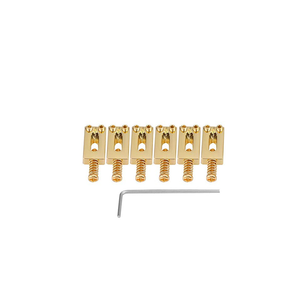 Bnineteenteam 6 Pcs Electric Guitar Tremolo Saddles Bridge For Electric Guitar Repla