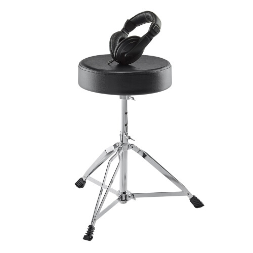 Alesis Drum Essentials Bundle - Complete Electric Drum Set Accessory Pack Including a Drum Throne and On-Ear Headphones