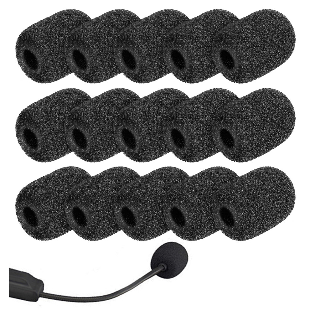 Valuebargain 15 Pcs Mic Cover Foam, Soft Sponge Mic Windscreens, Noise Reduction &
