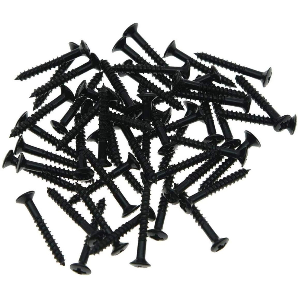 Dopro 50Pcs Guitar Humbucker Pickup Ring Mounting Screws Pickup Frame Surrou