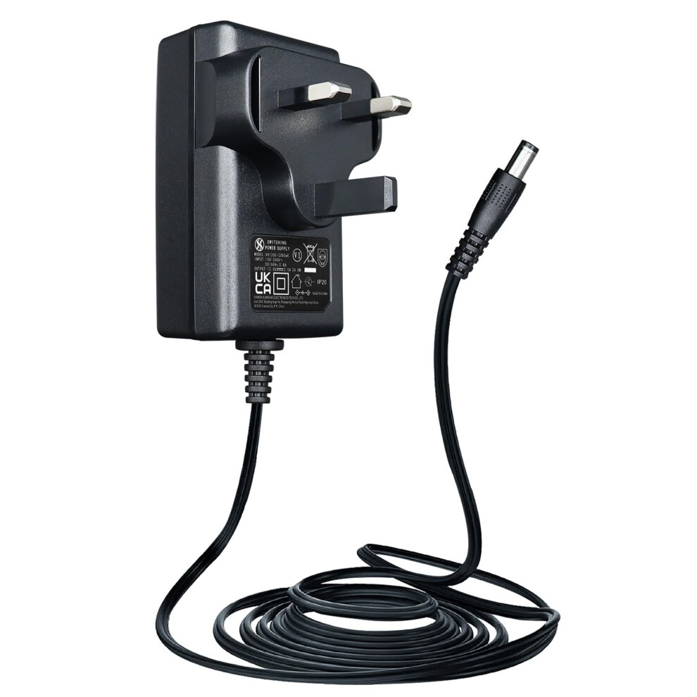 Photos - Cable (video, audio, USB) ANLINK 12V 2A/2000mA Power Supply Adapter, AC 100-240V 50/60Hz to DC 12V 2A/2000mA 24W 5.5x2.1mm Wall Plug PSU, Center Posit