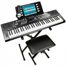 Rockjam RJ5061 RockJam 61 Key Keyboard Piano With Pitch Bend Kit, Keyboard Stand