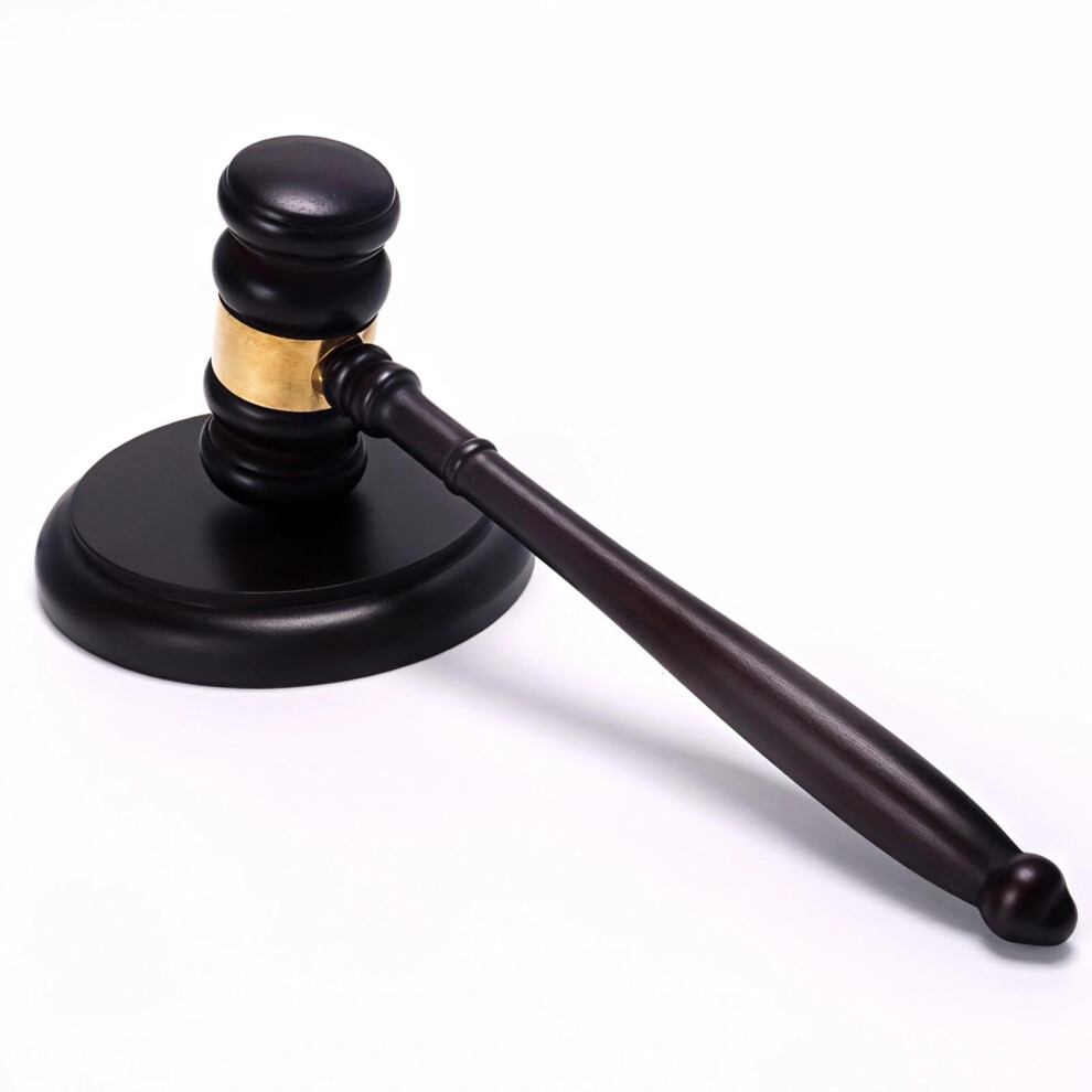 Eulihent Wooden Judge Gavel And Block Set Handcrafted Auction Hammer A