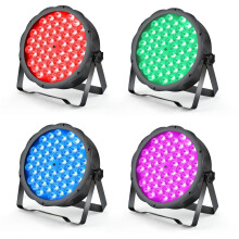BETOPPER LED Par Can Light, 54 x 1.5W RGB 3-in-1 Stage Light with DMX512, Sound Activated, Auto & Master-Slave Modes, DJ Disco Uplighter for Party, W