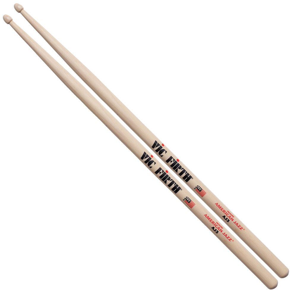 Vic Firth - American Jazz Drumsticks Aj3 - American Hickory - Tear Dr