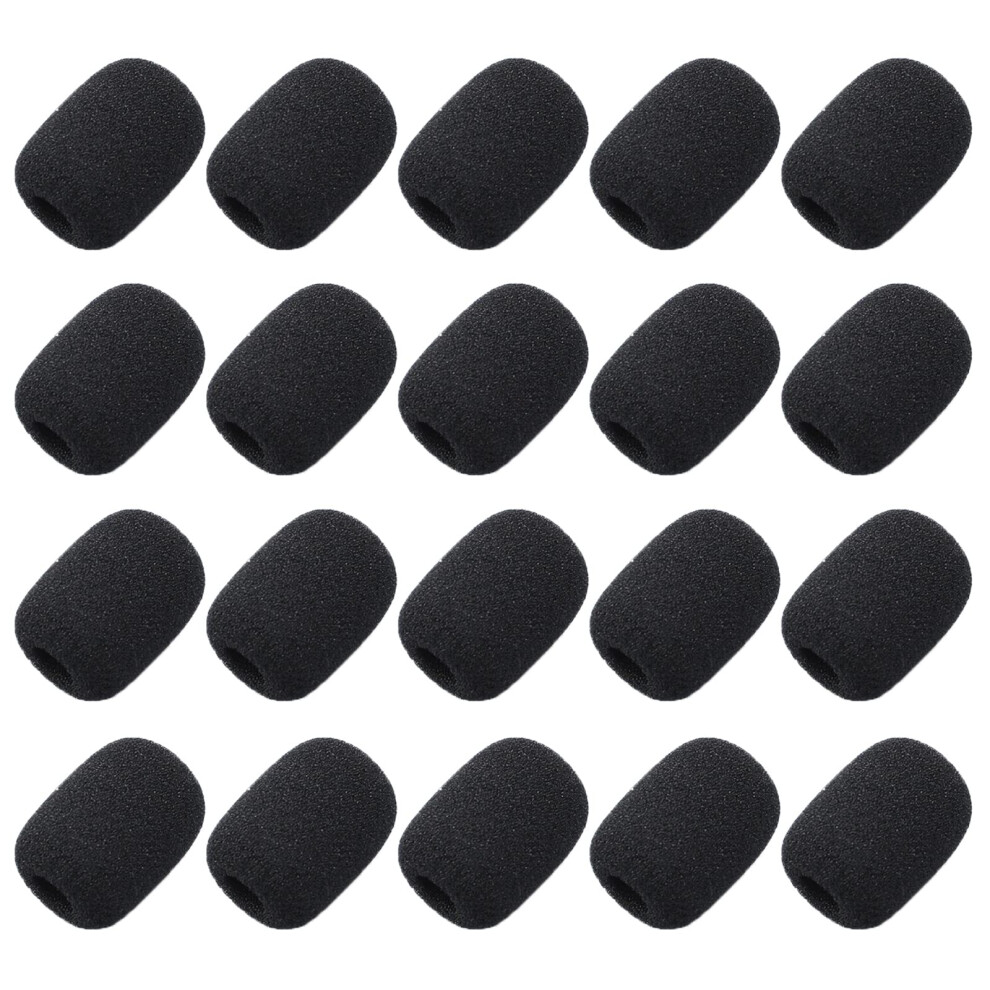 Inodiref Allbor 20 Pcs Foam Microphone Windscreen Mini Sponge Micropho