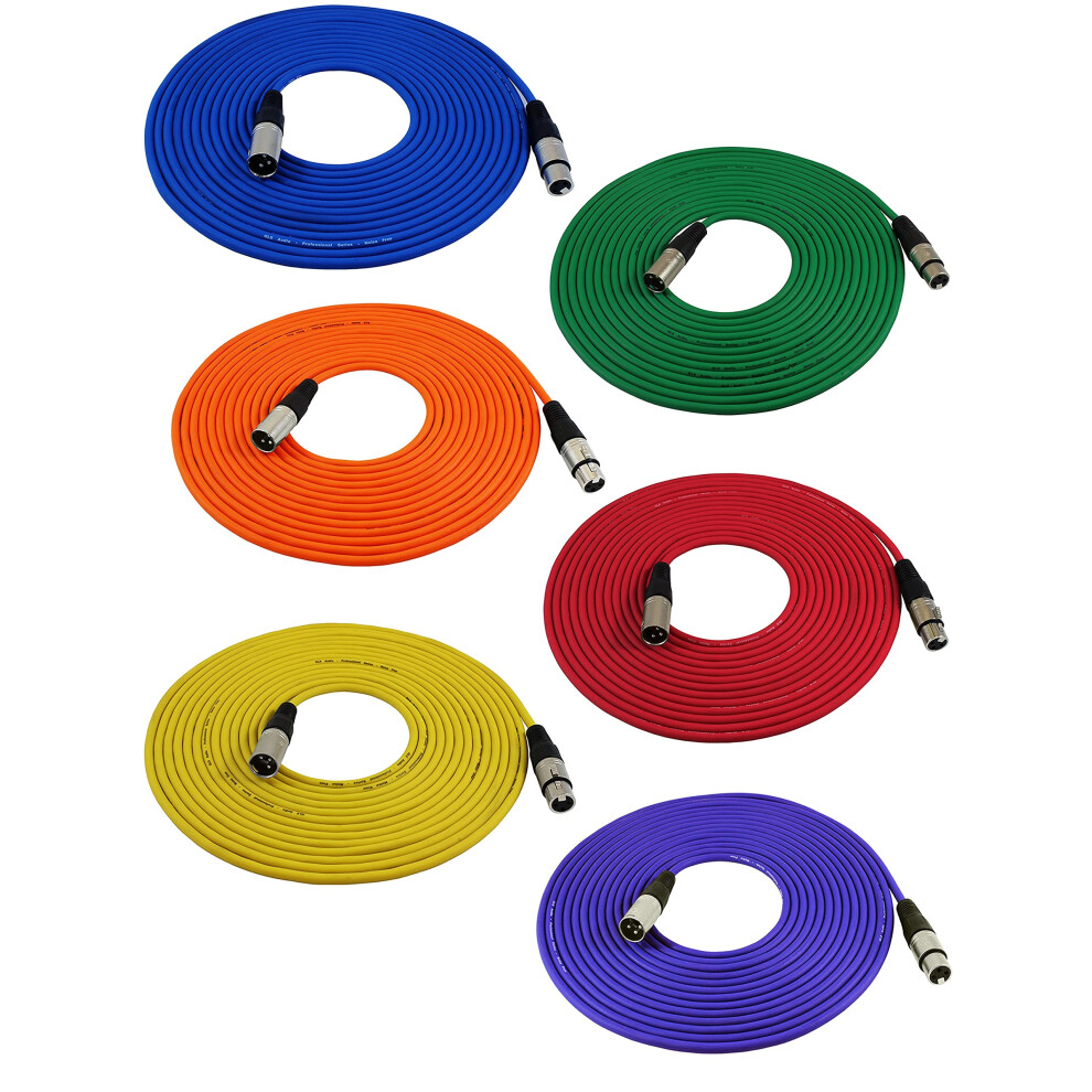 Gls Audio Xlr Cable – 25Ft Male To Female Xlr Microphone Cable 6-Pack