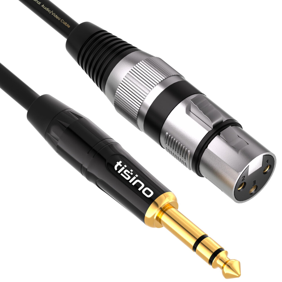 Tisino Female Xlr To Jack Cable, Balanced Xlr To 1/4 Trs 6.35Mm Micpho