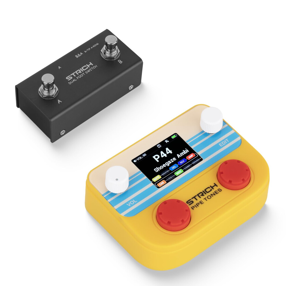Strich Pipe Tones Pocket Multi Effects Guitar Pedal With Foot Pedal Fo