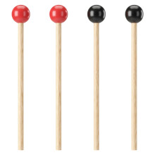 4 Pcs Silicone Head Percussion Mallets, 5.9 Inch Drum Sticks Oak Wood Handle Glockenspiel Mallets for Steel Tongue Drum, Xylophone, Glockenspiel, Han