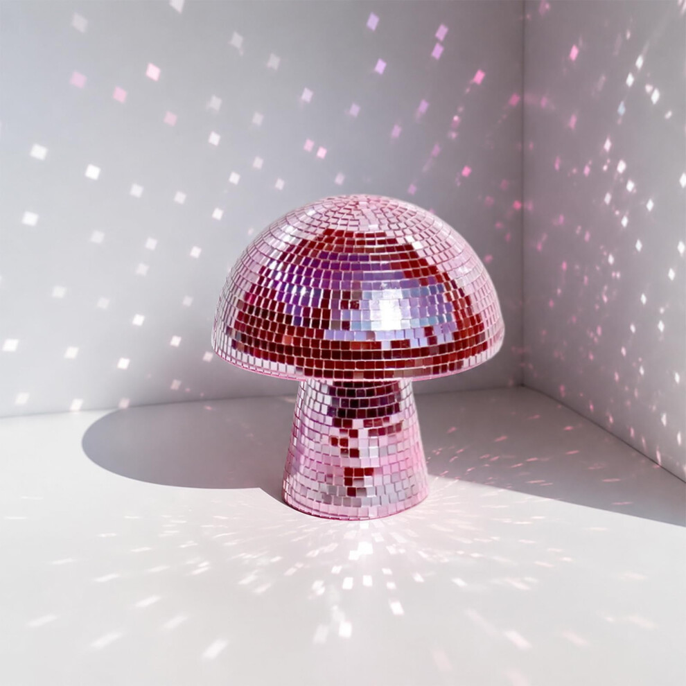 Tapufitil Mushroom Disco Ball Decoration, Mirror Tile Mushroom Figurin