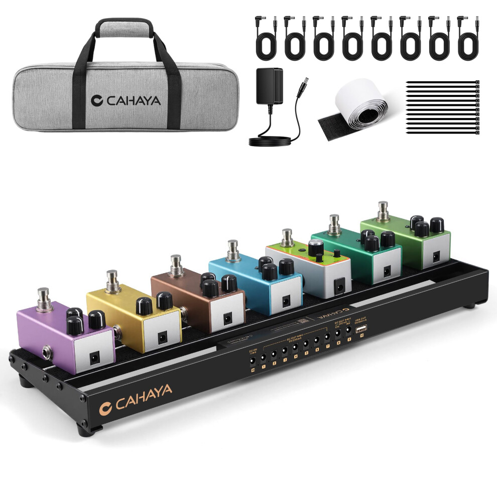 Cahaya Guitar Pedal Board Portable - Pedal Board Built-In Power Supply