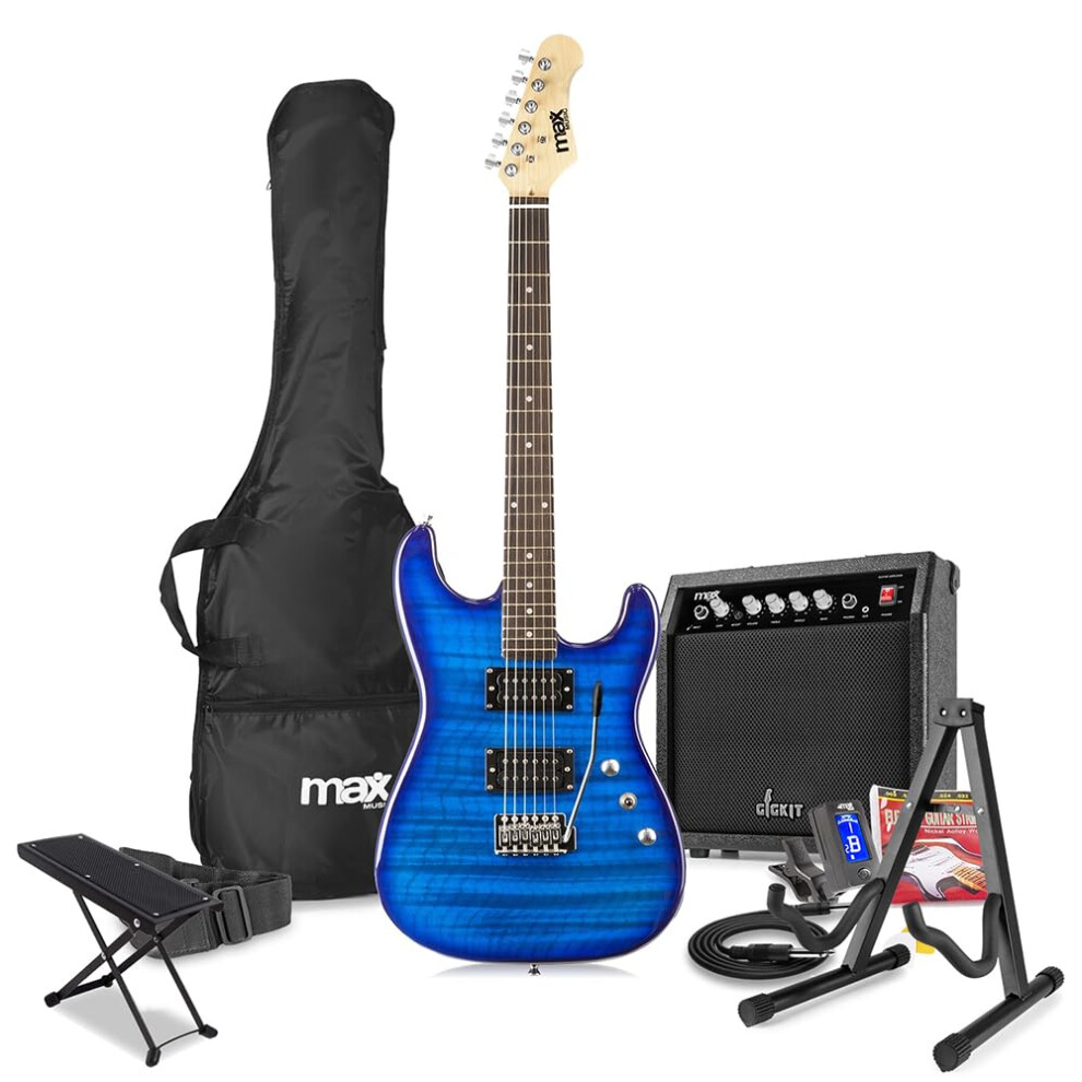 Max Gigkit Quilt Top Guitar Starter Pack – Complete Beginner Electric