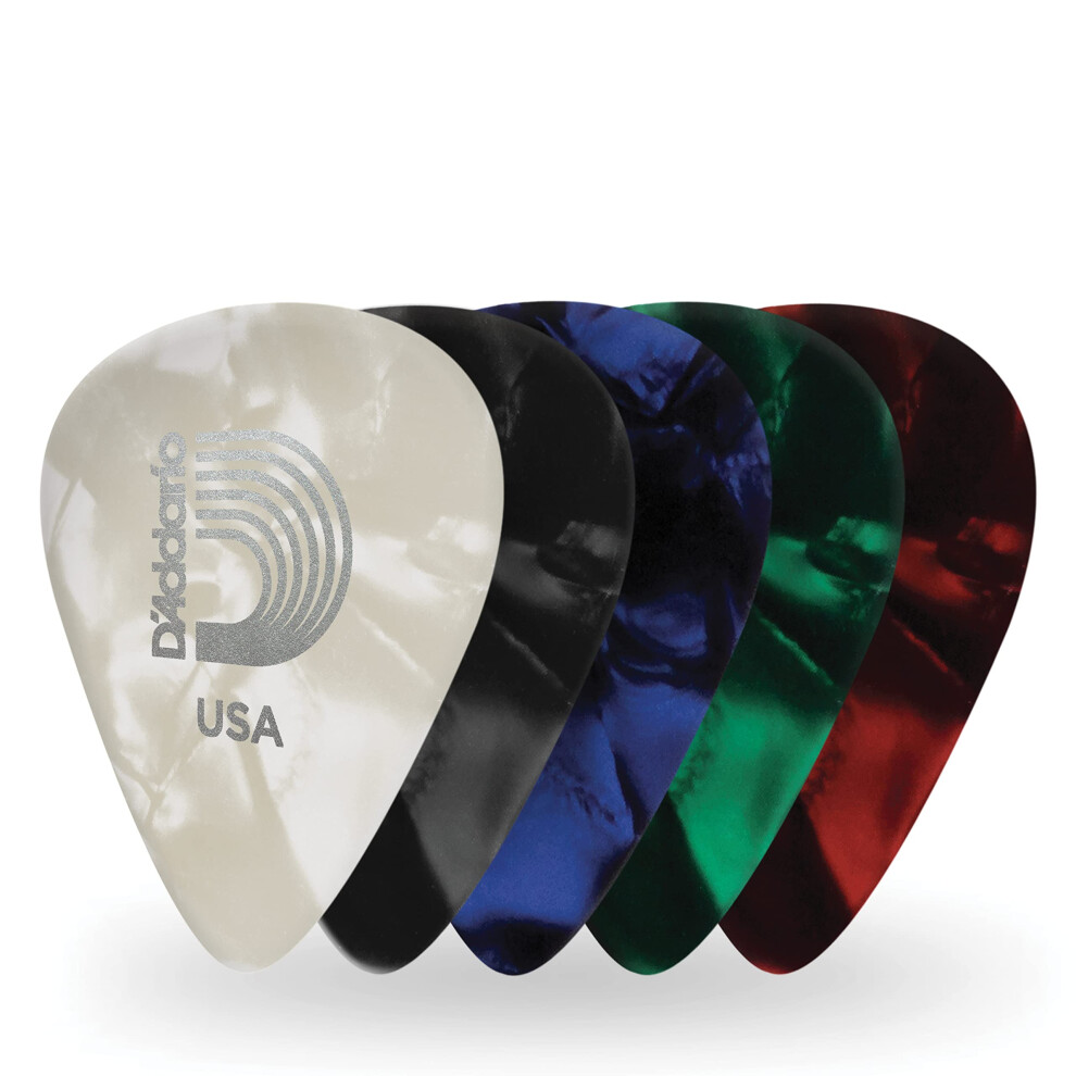 D'addario Celluloid Guitar Picks - Acoustic & Electric, Bass - Natural