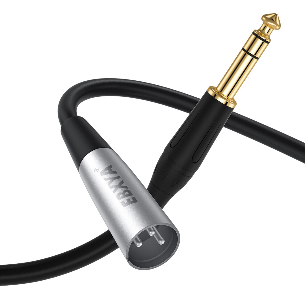 Ebxya Xlr To Trs Male 2M/6Ft 2Packs 6.35Mm Jack Microphone Cable Inter
