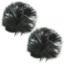 Lavalier Wind Muff,2 Pack Cover for Lapel Microphone Windscreen Wind Muff Furry Wind Muffs Outdoor for Most Lavalier Microphones