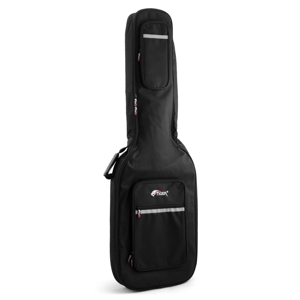 Tiger Ggb35-Bs Bass Guitar Padded Gig Bag - 10Mm Padding, Twin Zips, B