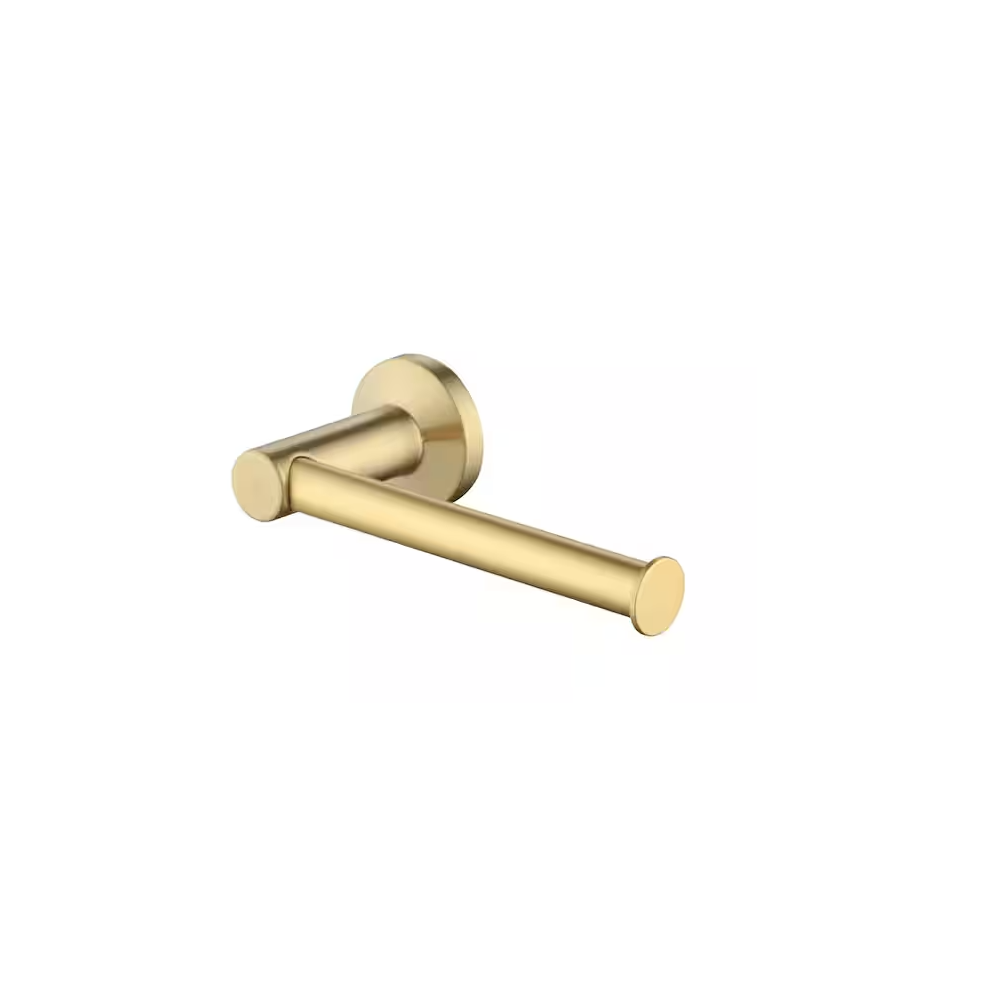 Glacier Bay Dorind Wall-Mount Toilet Paper Holder Single Post In Brushed Gold 7433125749715