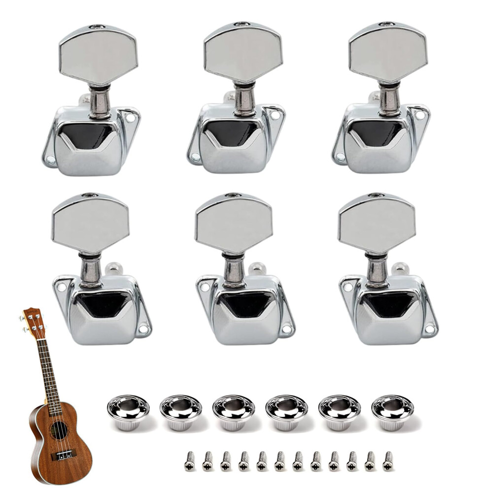 Rdunulioo 3L3r Semiclosed Guitar Tuning Pegs, Locking Tuners, Tuning Pegs Keys M