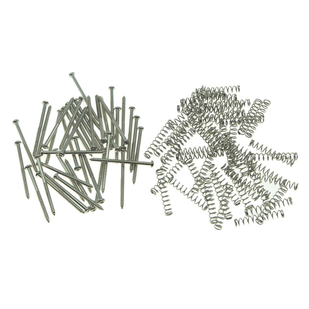 Kaish 50Pcs Bass Guitar Pickup Mounting Screws Pickup Springs For Prec
