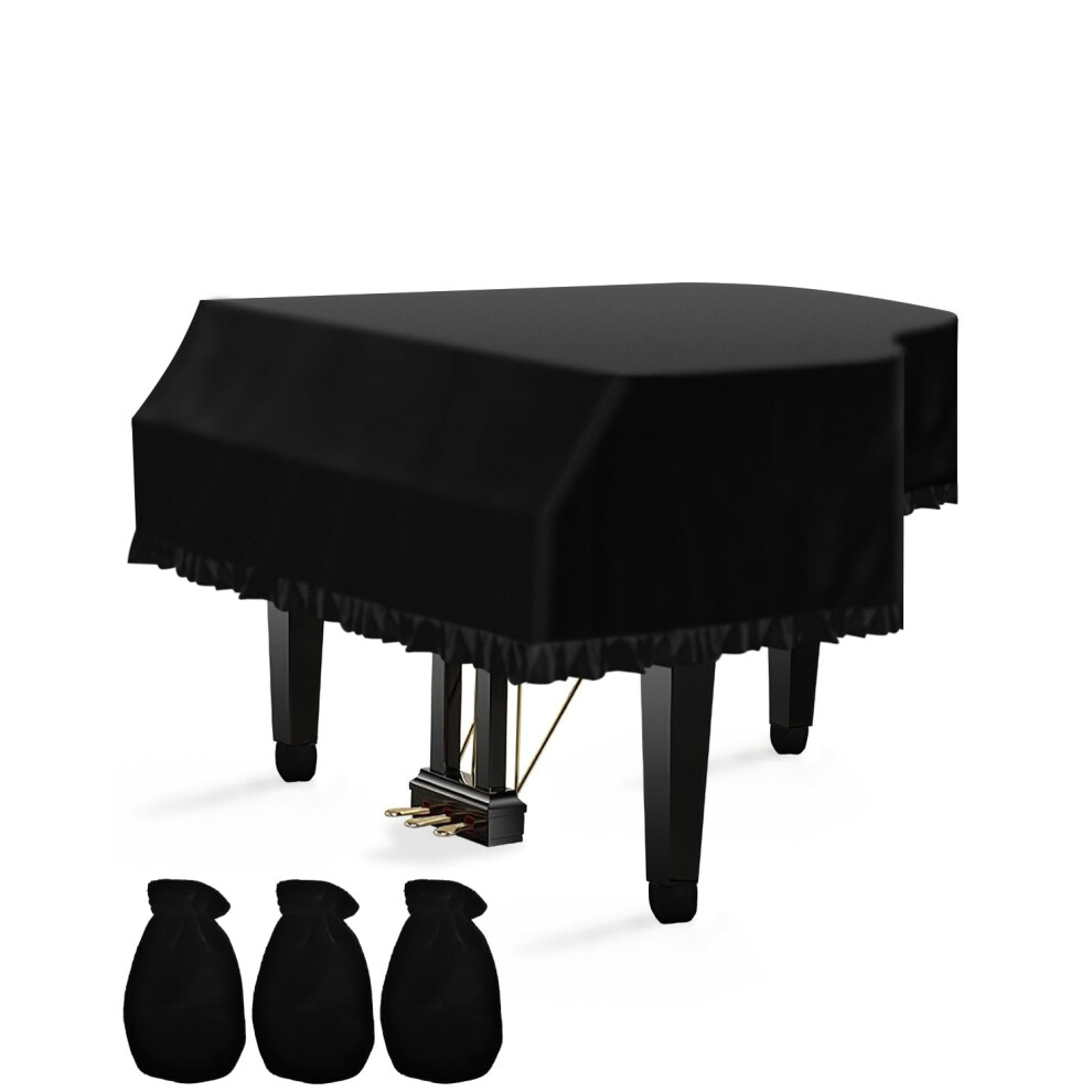 Tindtop Dustproof Grand Piano Cover, Velvet Baby Piano Cover Washable