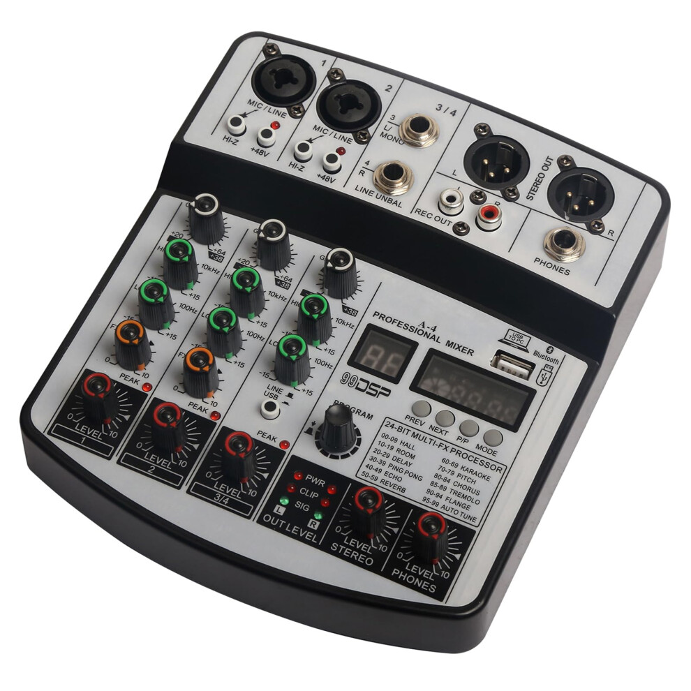 Jindaaudio 4 Channel Mixer Dj Mixers Audio Mixer Usb Sounds Mixing Board Music Mi