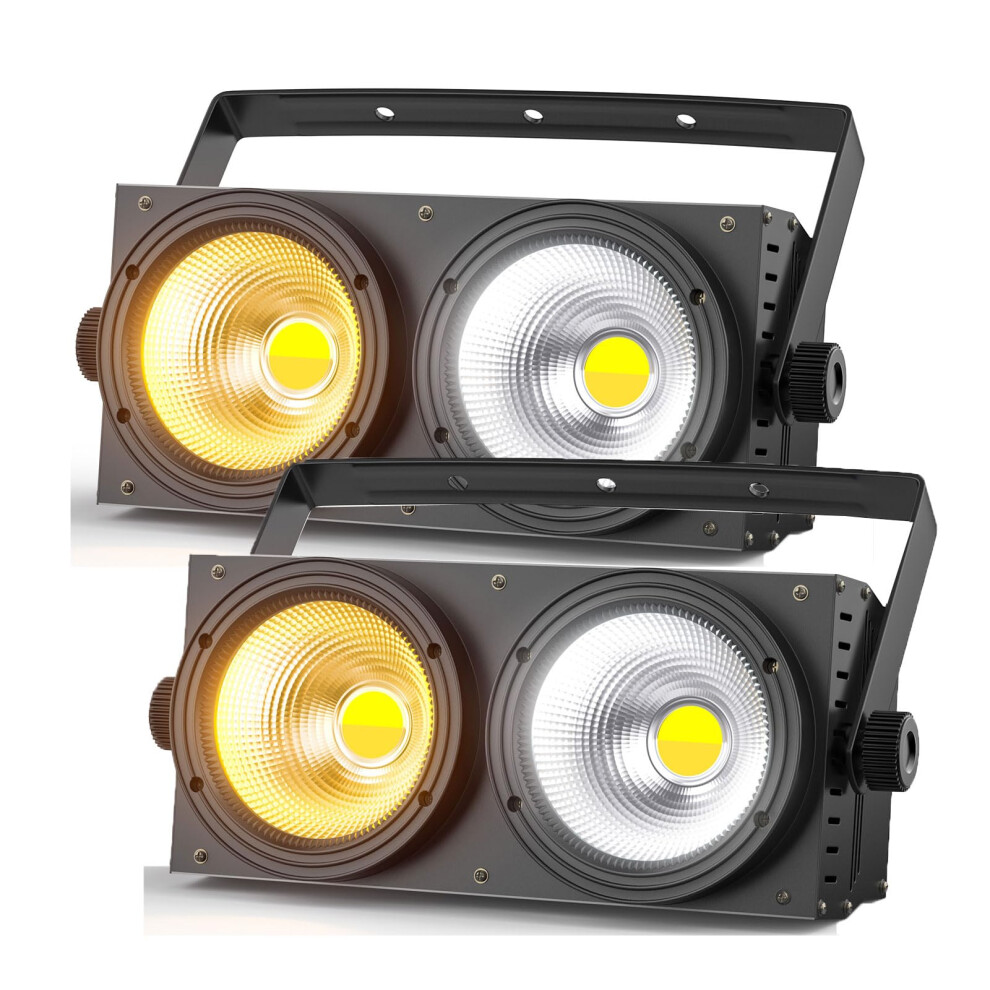 Erreyht 2Pcs 200W Cob Stage Lights, Cold/Warm White 2 In 1 Led Par Eff