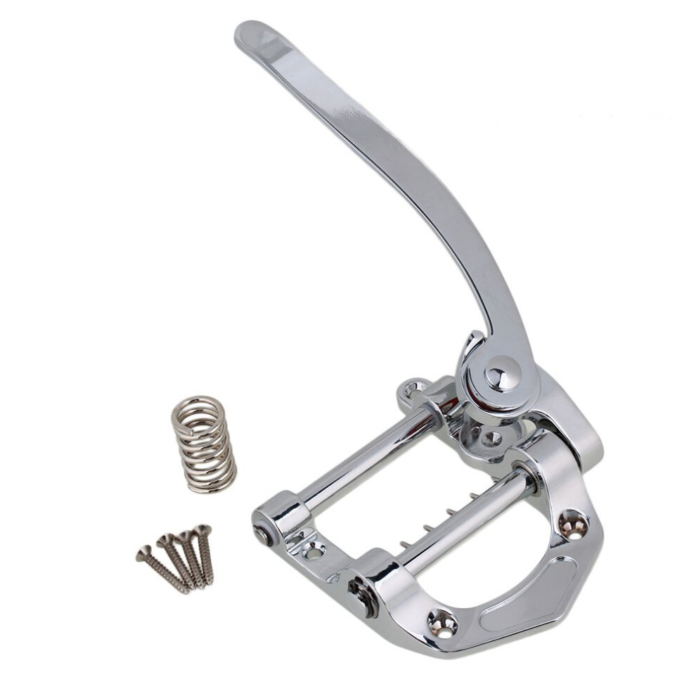 Photos - Guitar Yibuy 224 x 985mm zinc alloy silver electric  vibrato unit large
