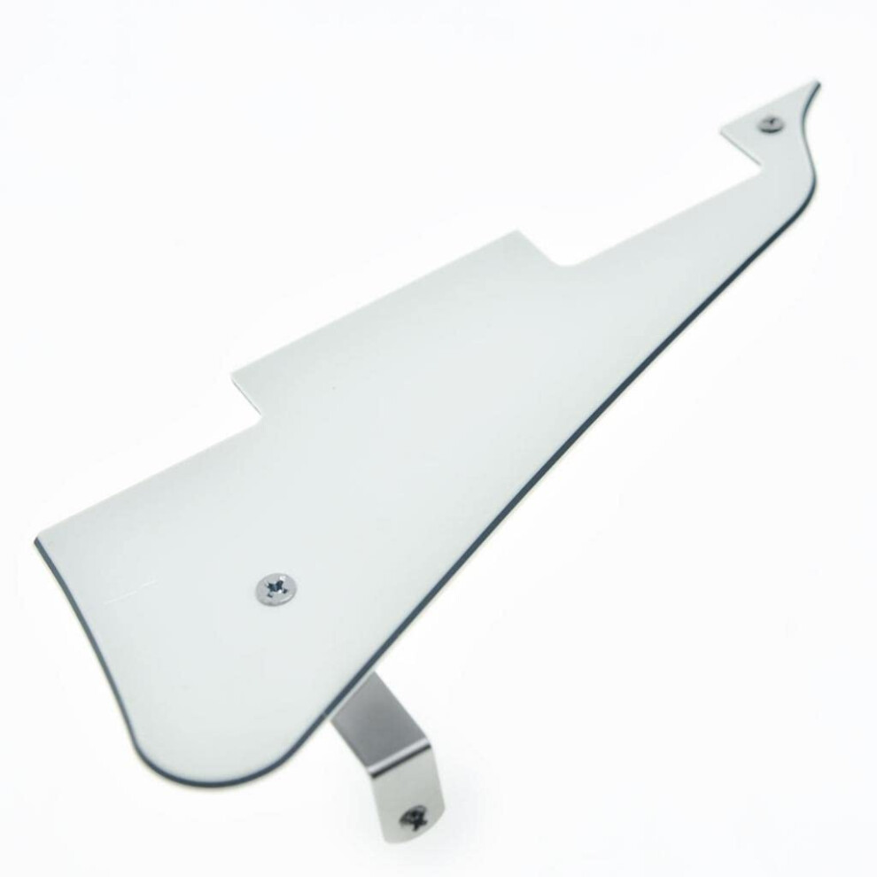 Kaish Ivory 3 Ply Lp Guitar Pickguard With Chrome Stainless Steel Brac