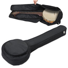 Banjo Gig Bag Banjo Case: Black Carrying Gig Bag Interior Padded Hardshell for String Full Size Resonator Banjos