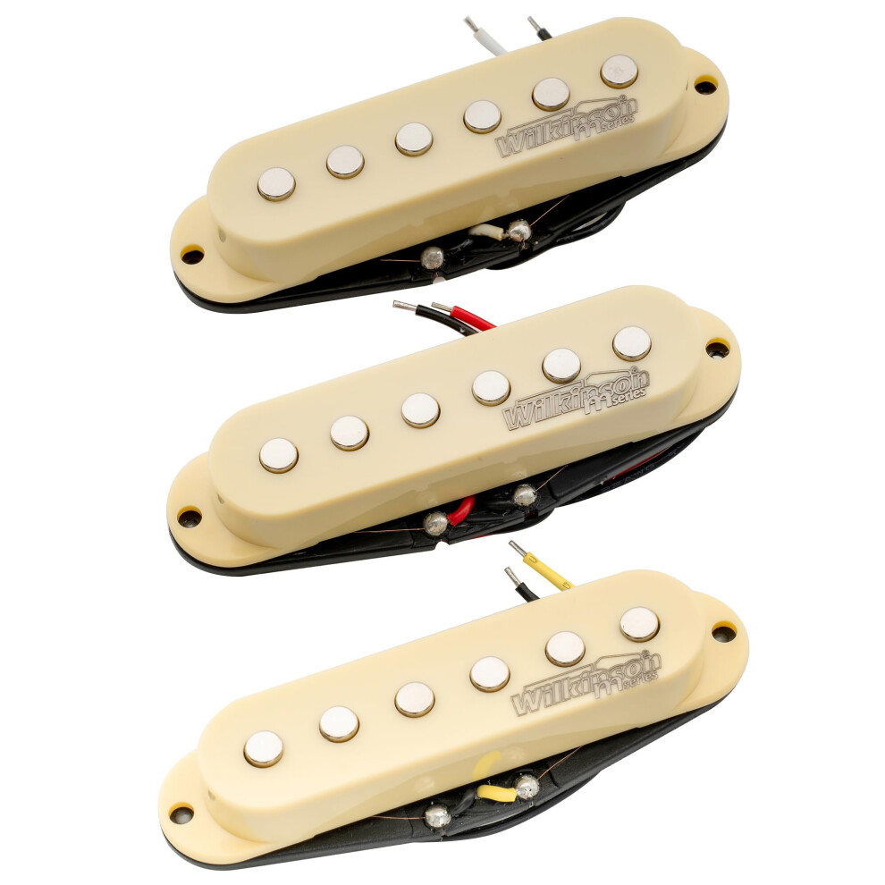 Musiclily Wilkinson High Output Ceramic Single Coil Pickups Set For Strat Style