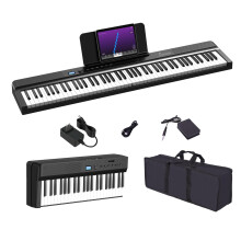 OYAYO Upgraded Folding Piano Keyboard 88 Key Full Size Semi-Weighted K