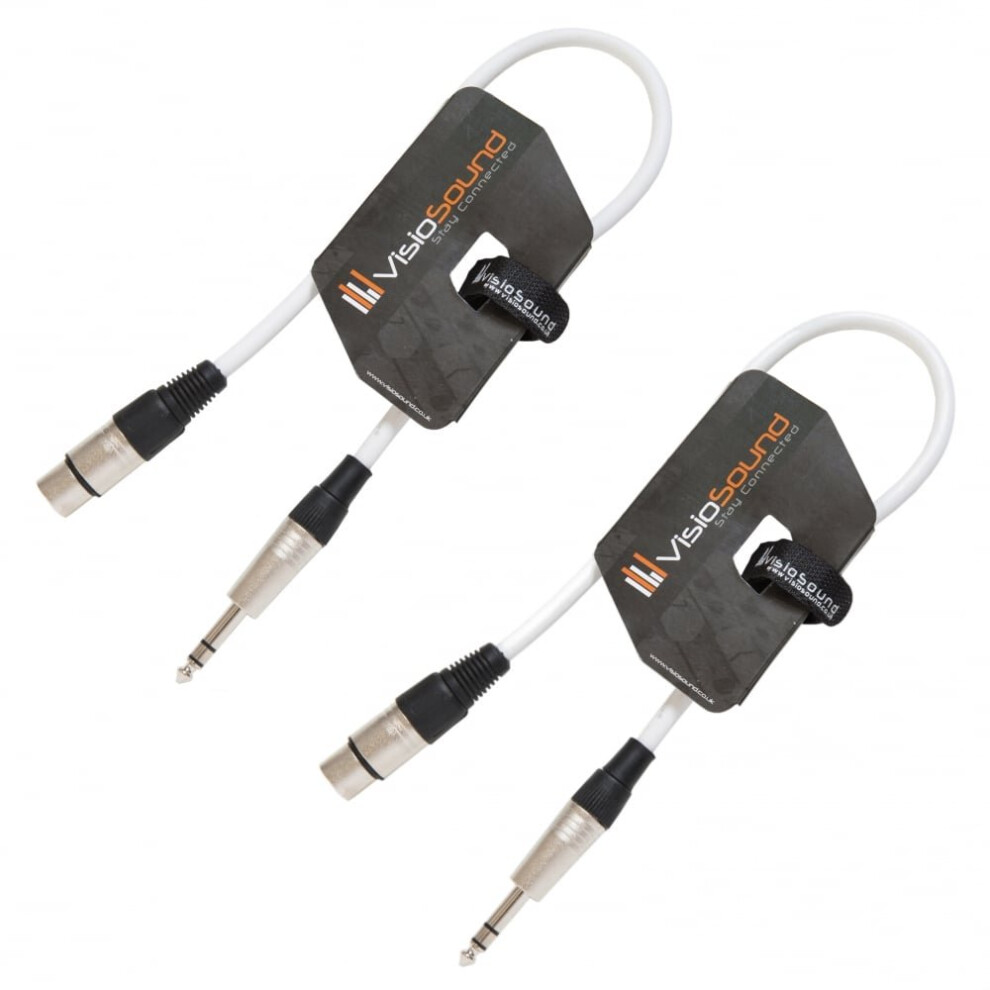 Visiosound 2 X Female Xlr To 6.35Mm Stereo Jack Lead/Balanced Signal P