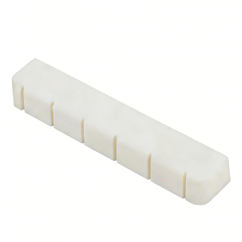 Elenviorina 6 String Acoustic Guitar Nut Slotted White Plastic Guitar Nut Replacem