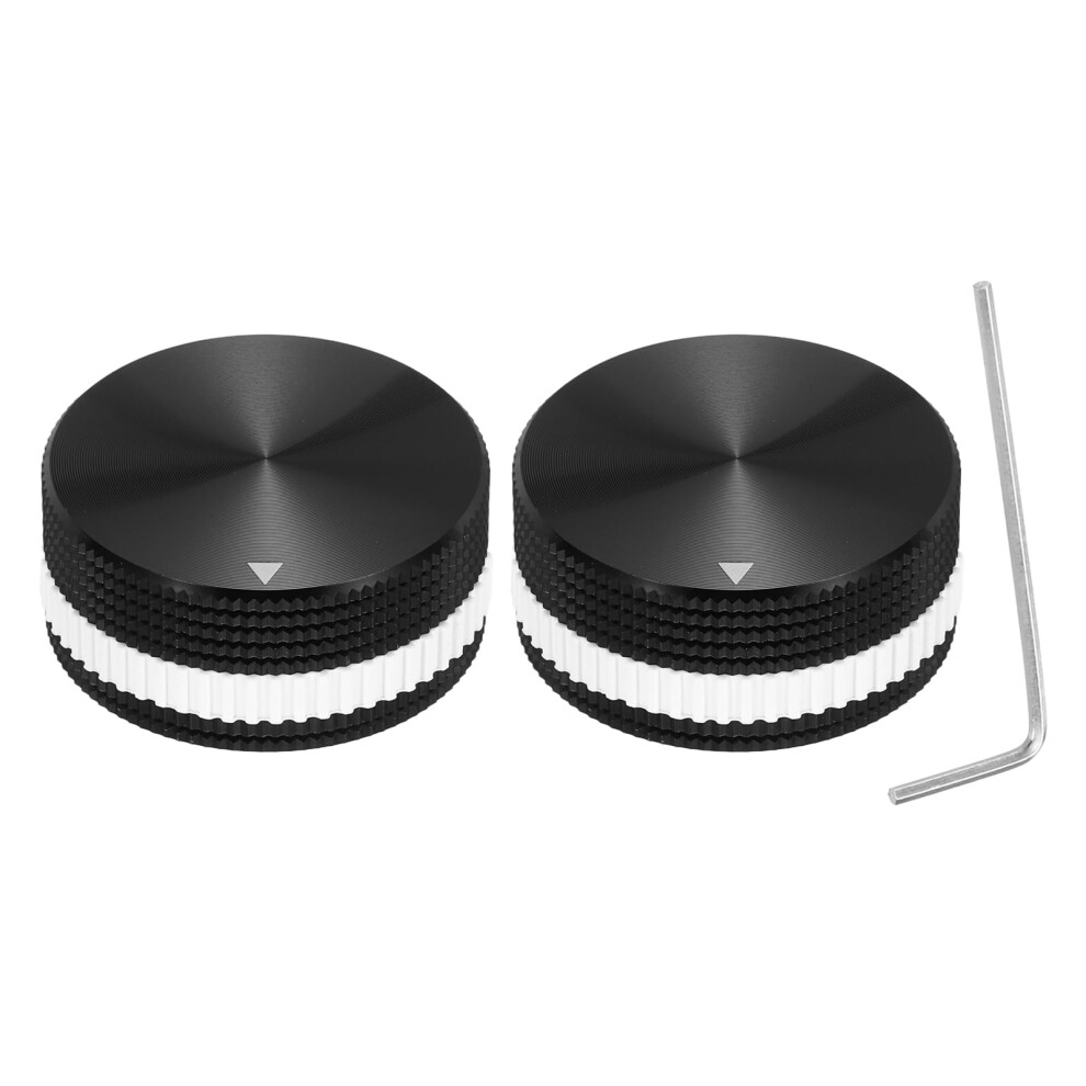 Sourcing Map 2Pcs Aluminium Potentiometer Knobs, 1/4"(6Mm) Volume Audi