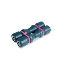 LP Latin Percussion Shaker Duoshake 6,5" (16,5 cm), 2-er Set, Kunststoff grau, mittlere Lautstärke, LP441M